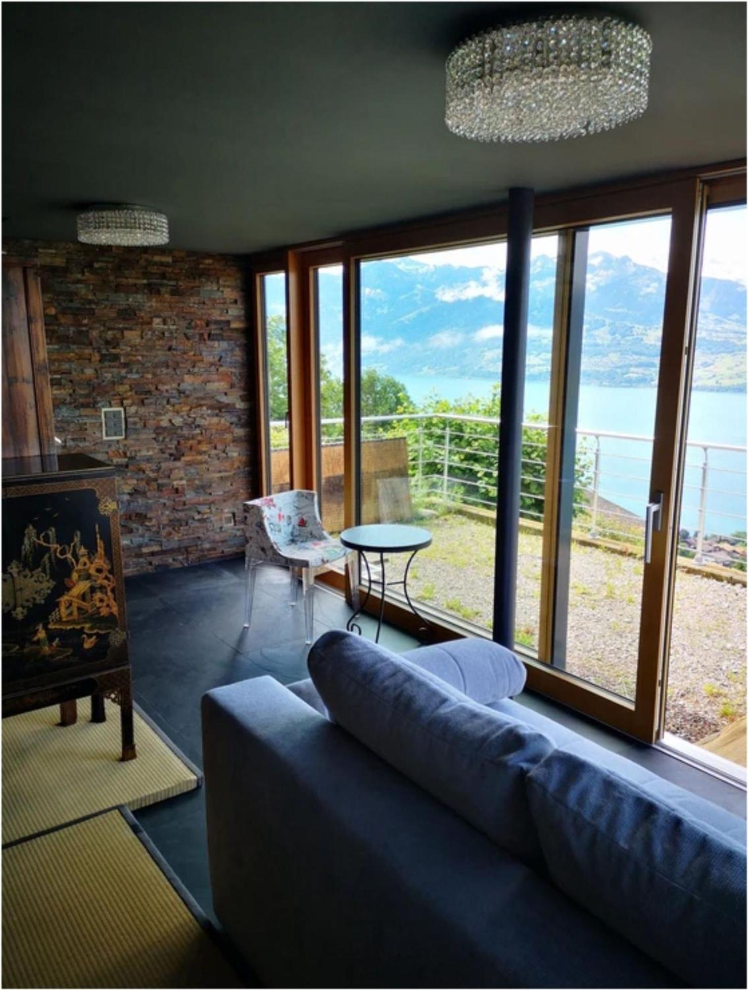 Chalet With View Of The Mountains And The Thun Lake Sigriswil Luaran gambar