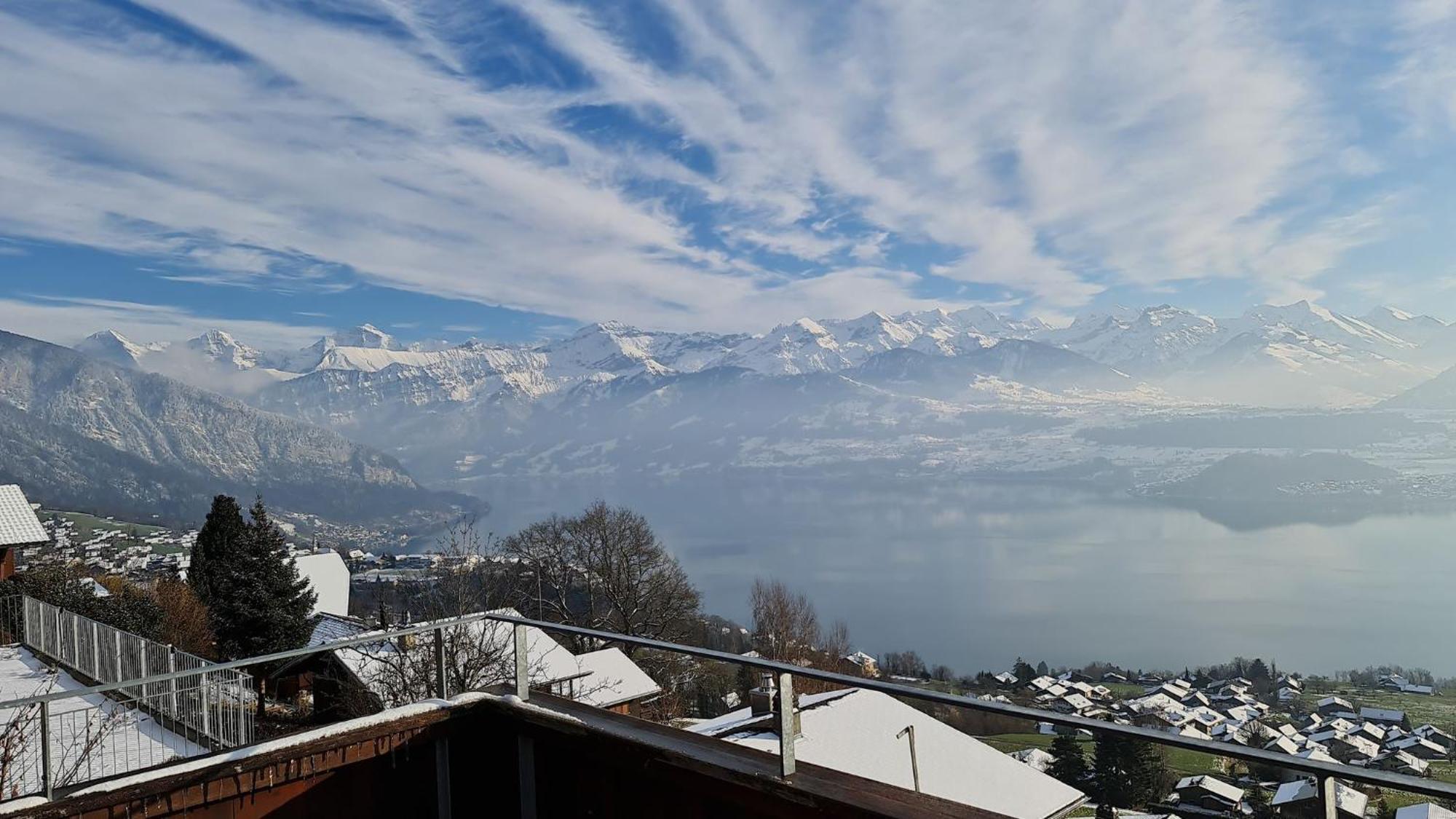 Chalet With View Of The Mountains And The Thun Lake Sigriswil Luaran gambar