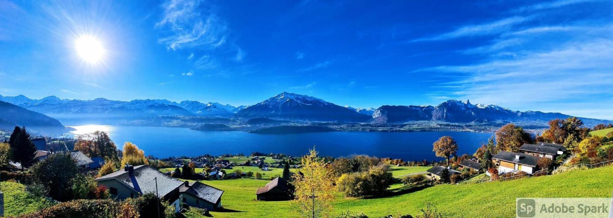 Chalet With View Of The Mountains And The Thun Lake Sigriswil Luaran gambar
