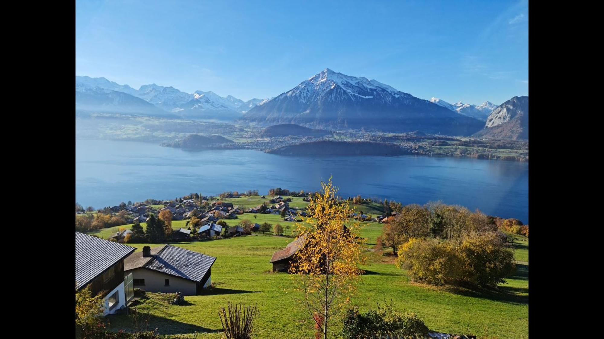 Chalet With View Of The Mountains And The Thun Lake Sigriswil Luaran gambar