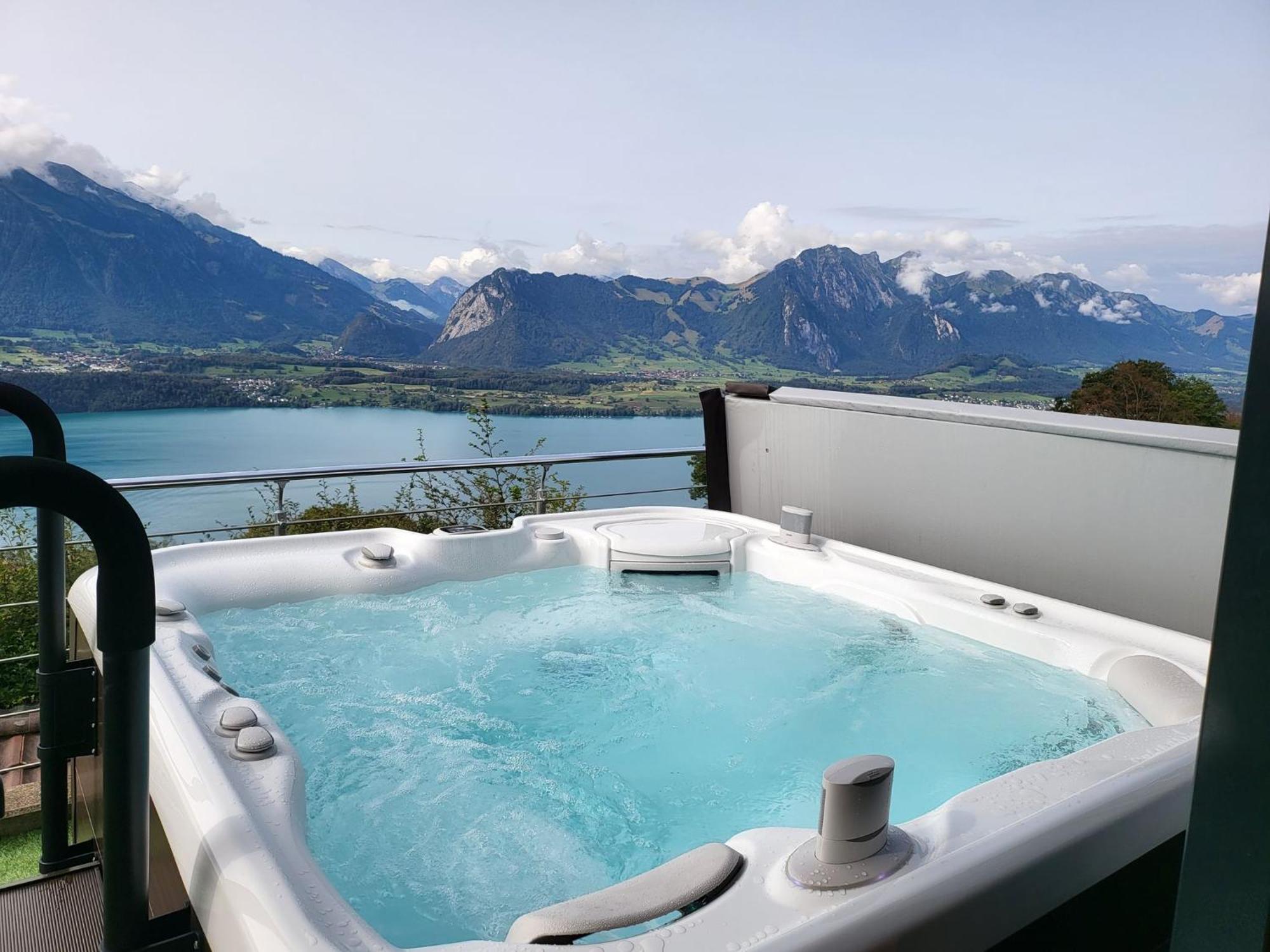 Chalet With View Of The Mountains And The Thun Lake Sigriswil Luaran gambar