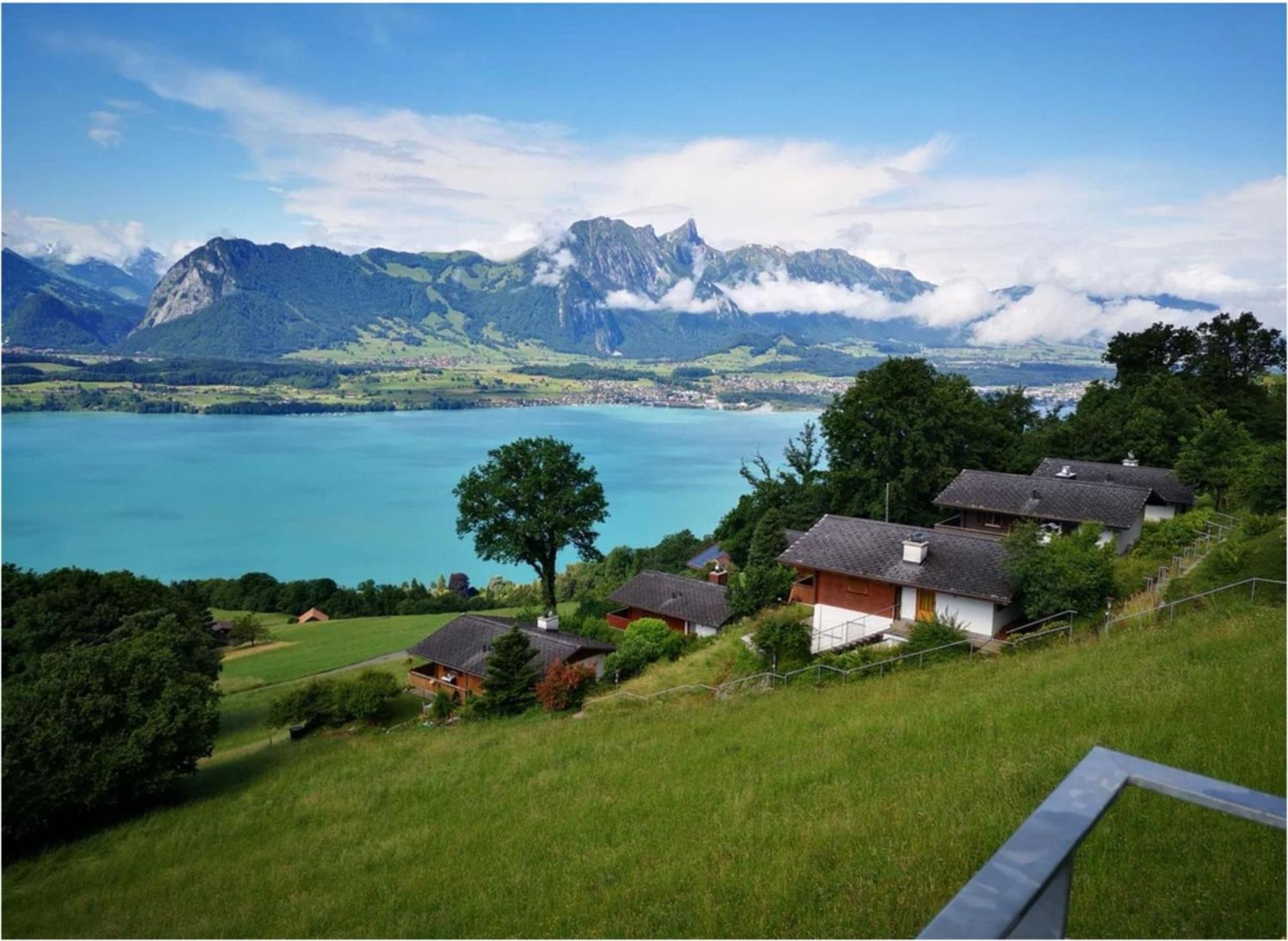 Chalet With View Of The Mountains And The Thun Lake Sigriswil Luaran gambar