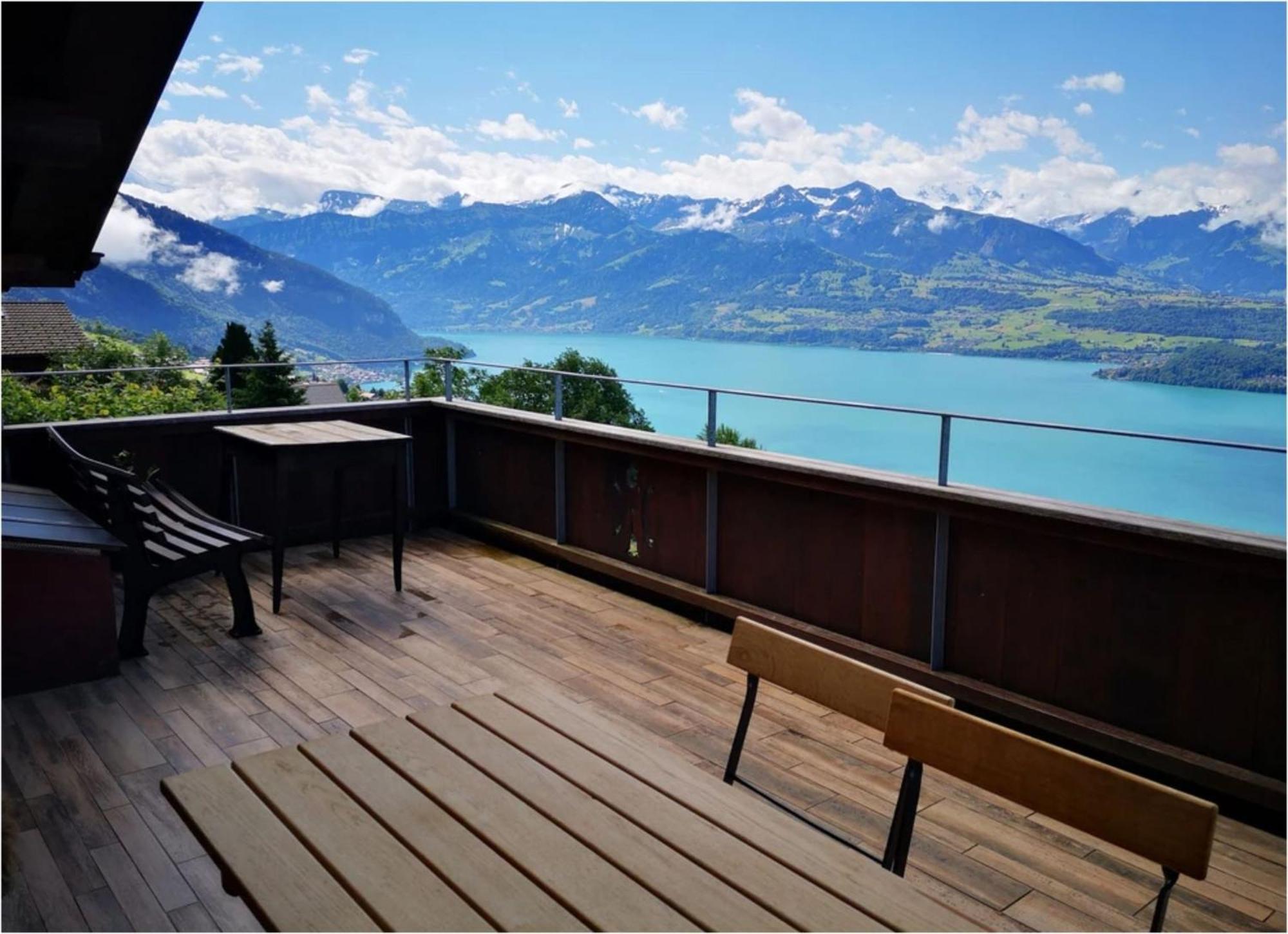 Chalet With View Of The Mountains And The Thun Lake Sigriswil Luaran gambar