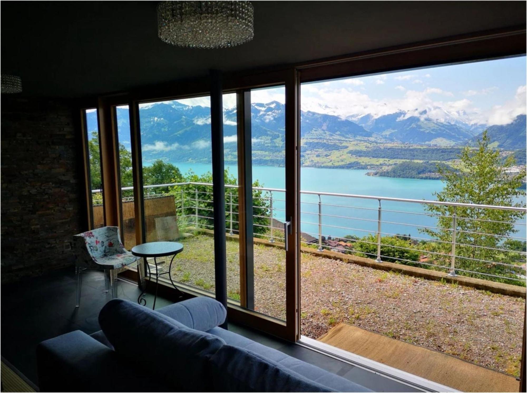 Chalet With View Of The Mountains And The Thun Lake Sigriswil Luaran gambar