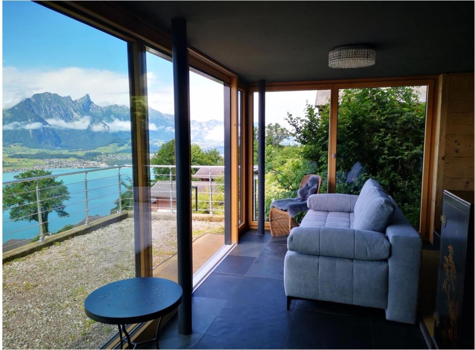 Chalet With View Of The Mountains And The Thun Lake Sigriswil Luaran gambar