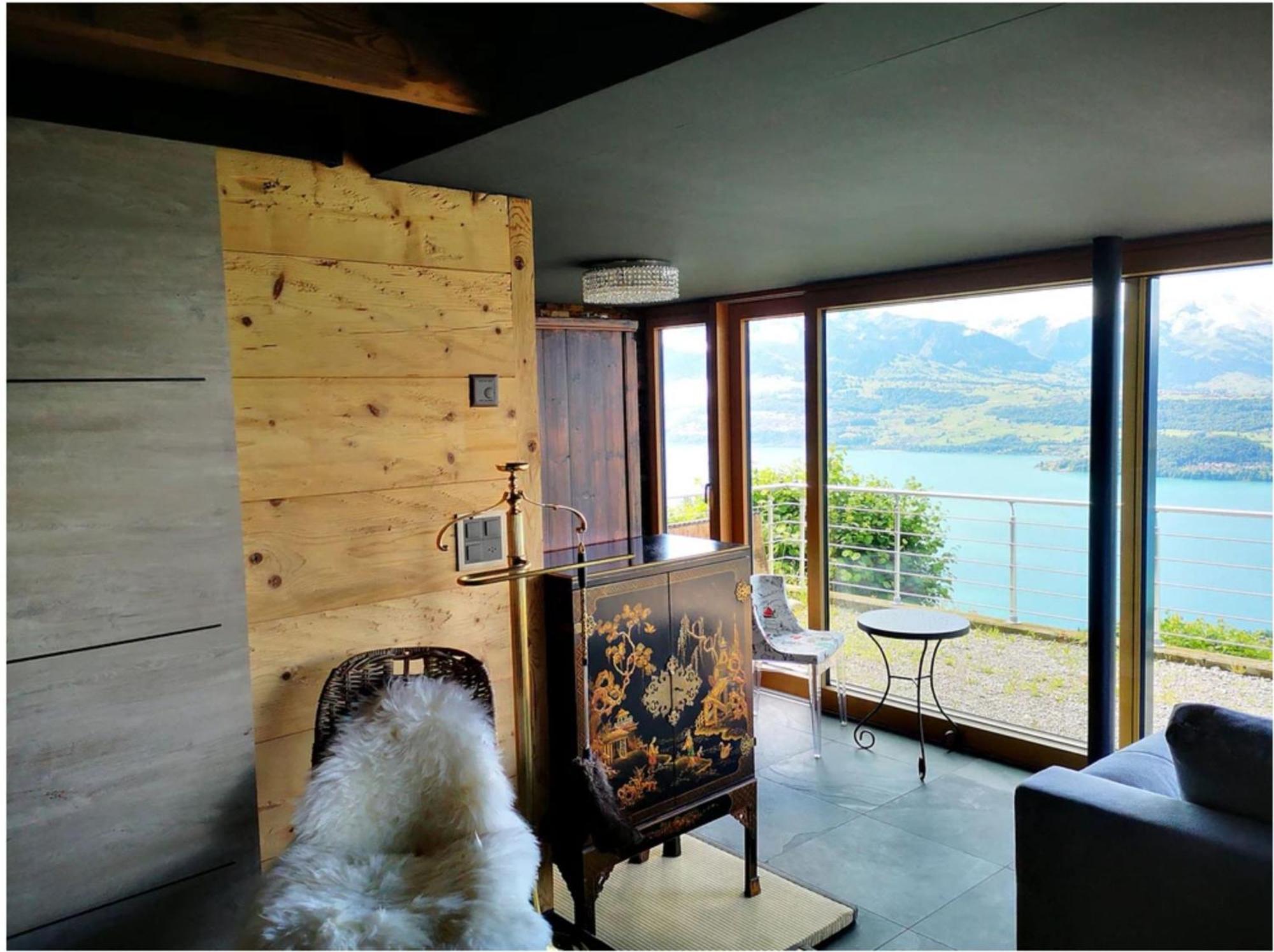 Chalet With View Of The Mountains And The Thun Lake Sigriswil Luaran gambar