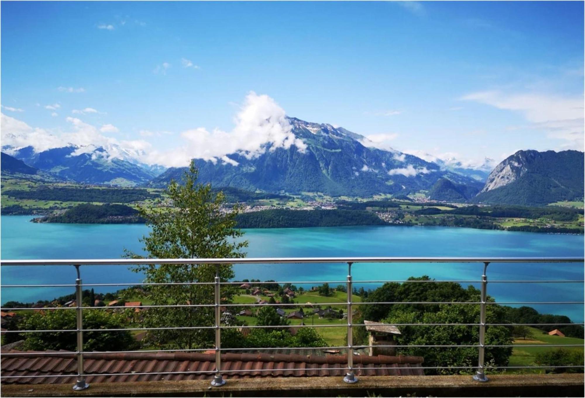 Chalet With View Of The Mountains And The Thun Lake Sigriswil Luaran gambar
