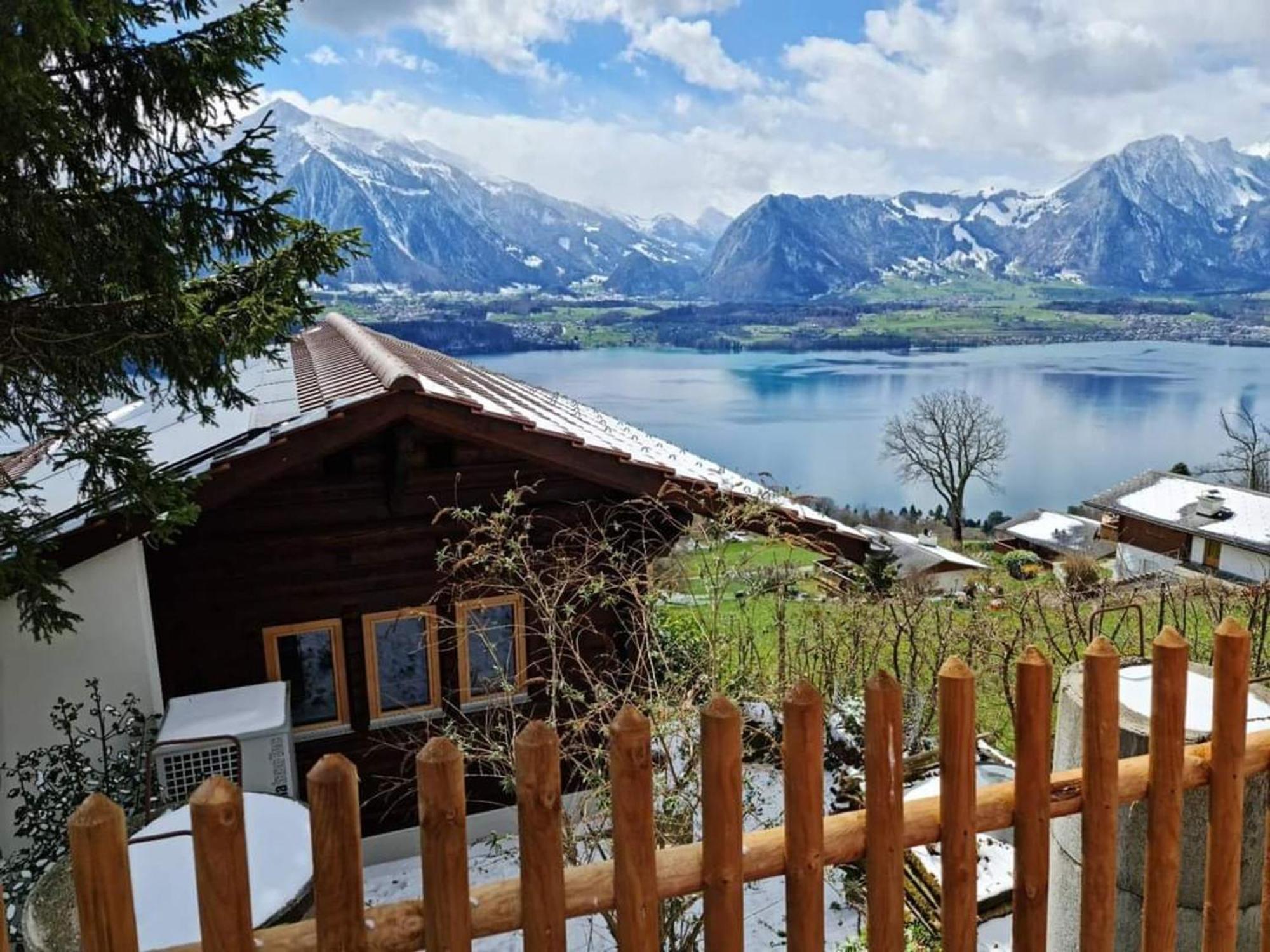 Chalet With View Of The Mountains And The Thun Lake Sigriswil Luaran gambar